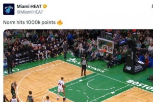 25个詹姆斯！官推闹乌龙 鲍威尔热火1000分误写成100万分！