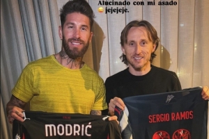 拉莫斯社媒晒与莫德里奇合照：愿我们有更多这样的美好时光