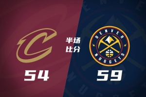 骑士半场54-59落后掘金 米切尔18+4 哈登9分5板2帽 约基奇6+8+7
