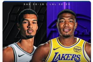 湖人全休！NBA官推预热湖人VS马刺：八村塁大战文班亚马